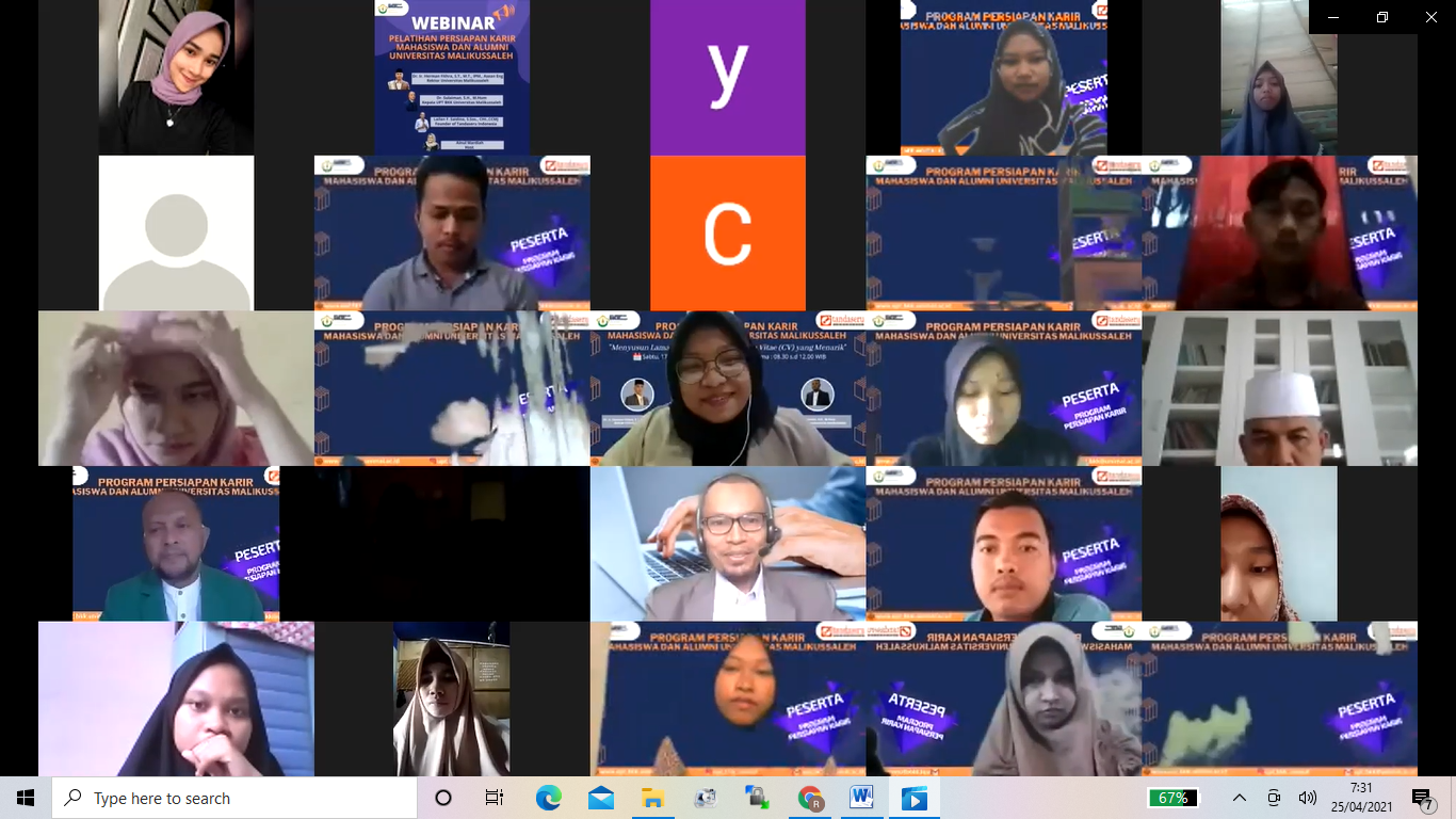 Webinar Persiapan Karir Mahasiswa dan Alumni Unimal Diikuti 500 Peserta